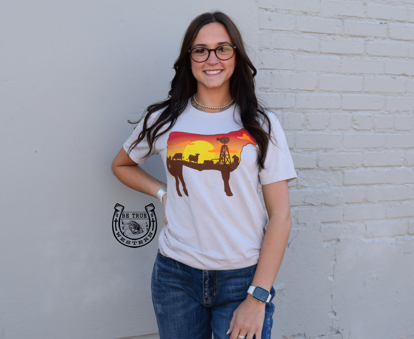 The Sunset Steer Graphic Tee