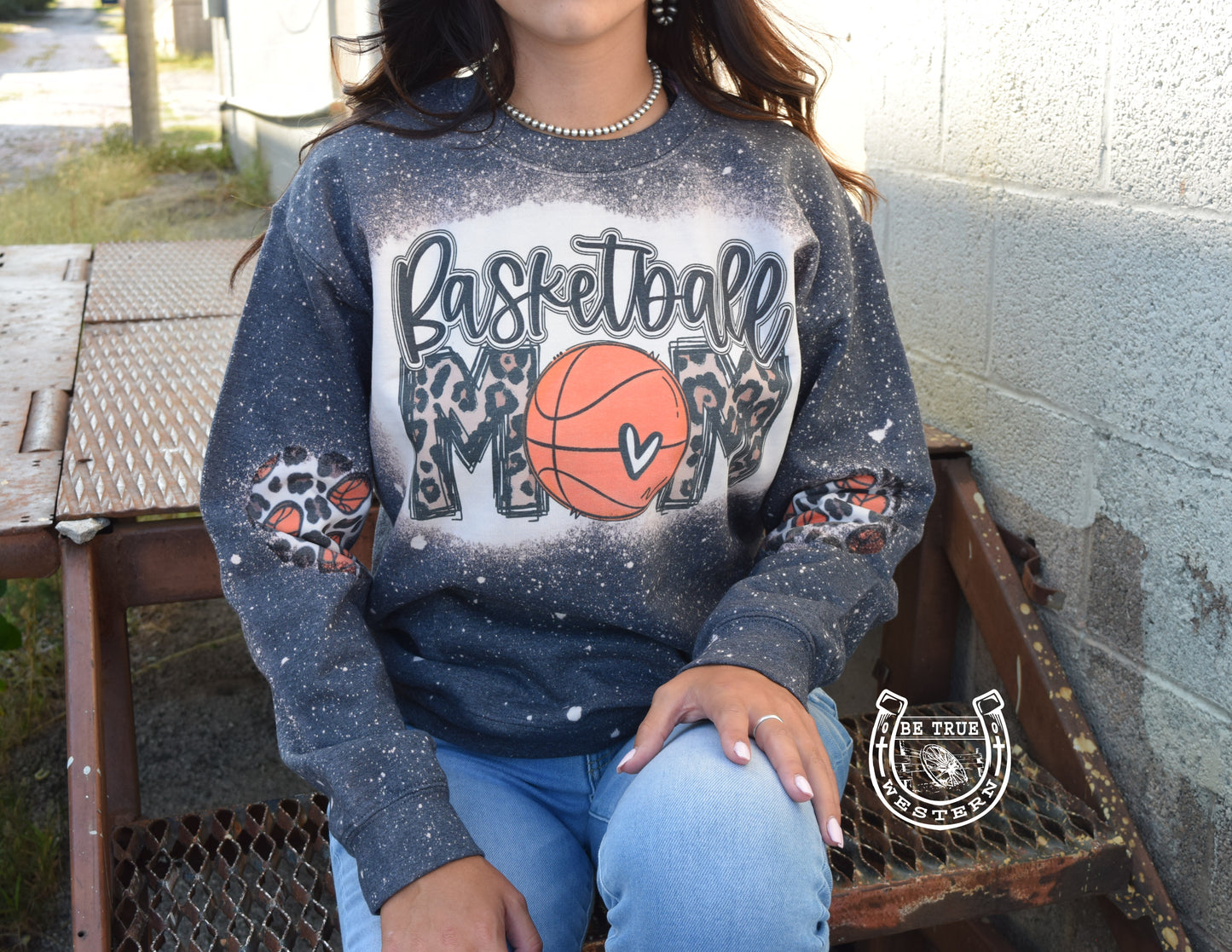 The Basketball Mom Bleached Sweatshirt