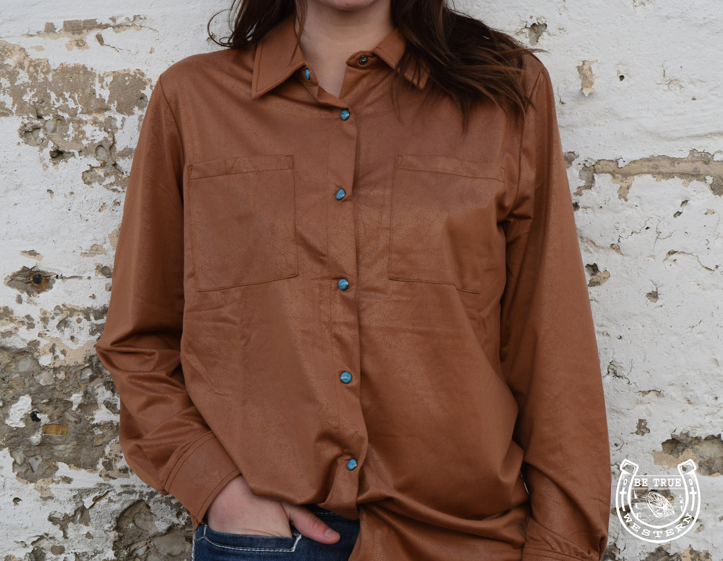 The Saddle Lux Leather Button Up Shirt