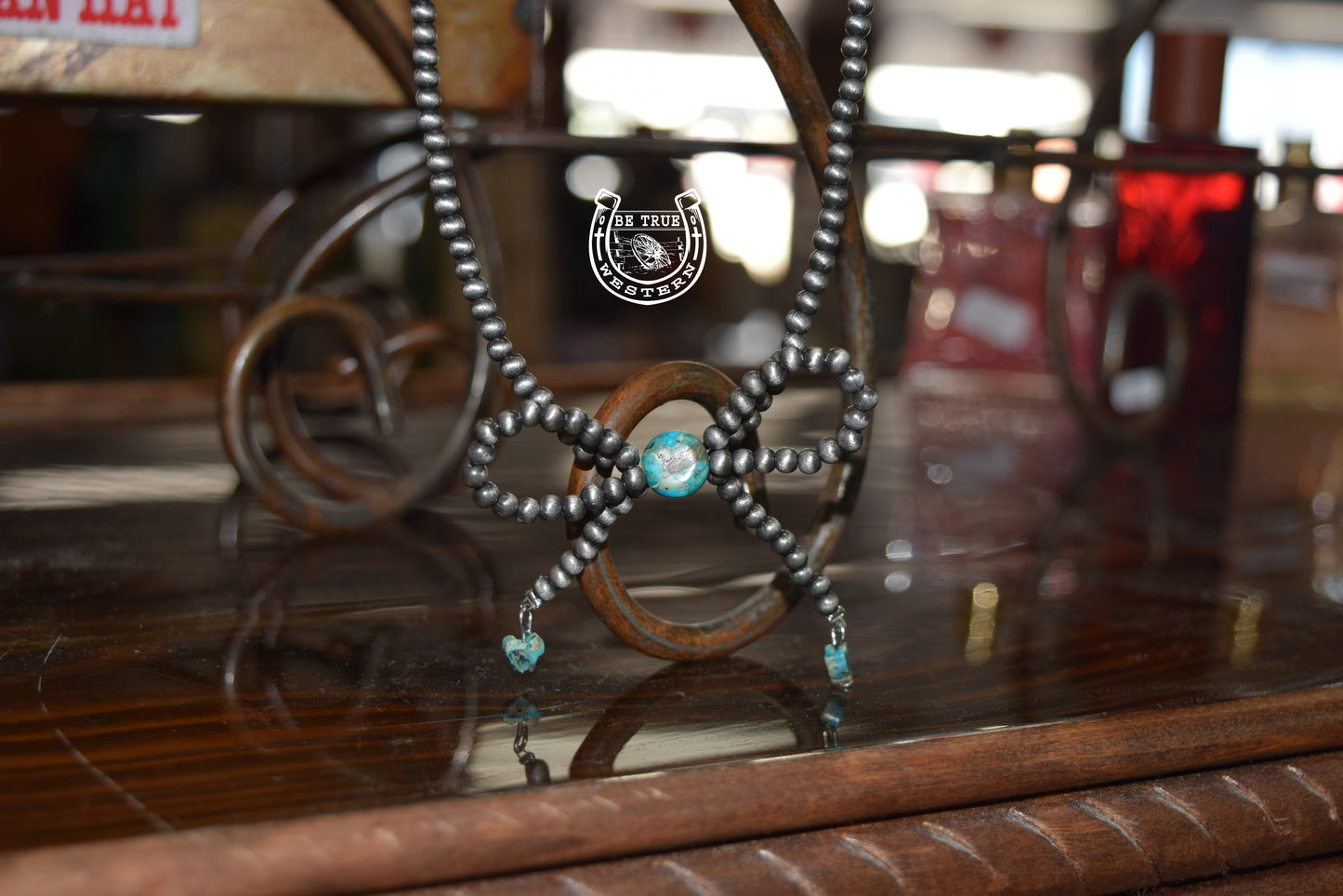 The Navajo Ribbon/Bow Turquoise Necklace