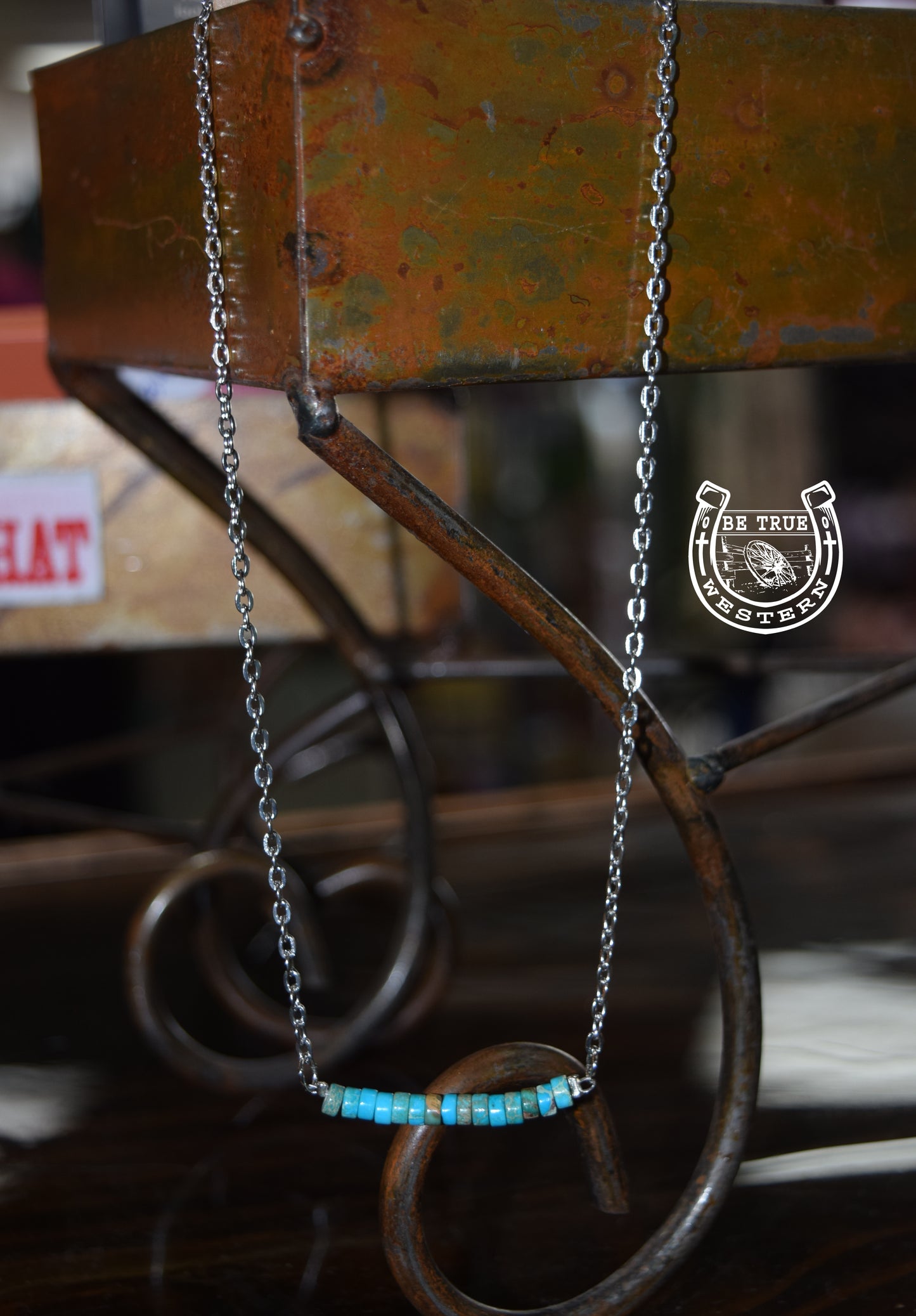 The Small Cable Chain Turquoise Necklace