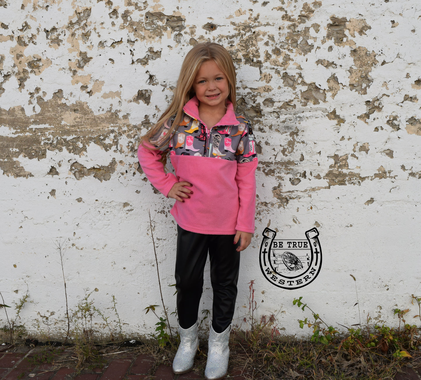 The Tinley Pink and Grey Zip Up Sweater