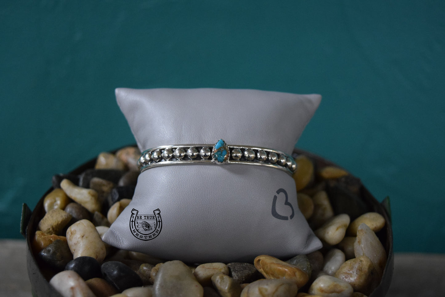 The Turquoise Stoned Navajo Adjustable Bracelet