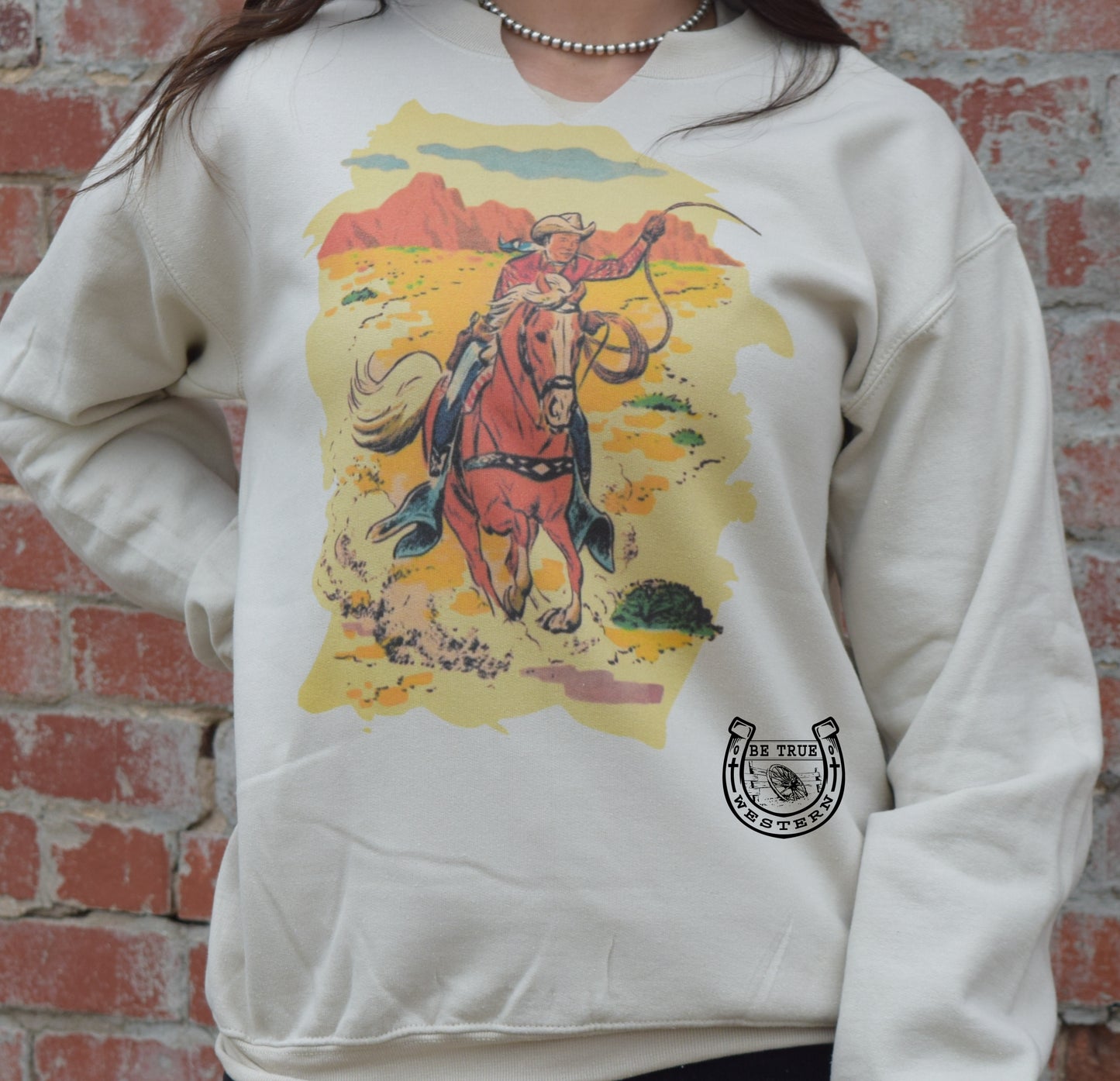 The Wild West Cosmic Graphic Crewneck Sweater