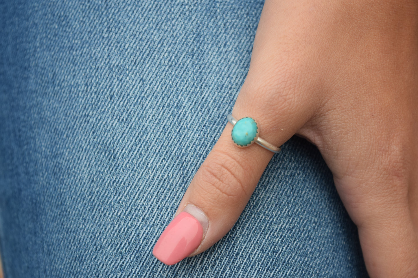 The Turquoise Stone Oval Ring