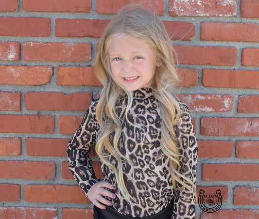 The Kids Hear Me Roar Leopard Mesh Top