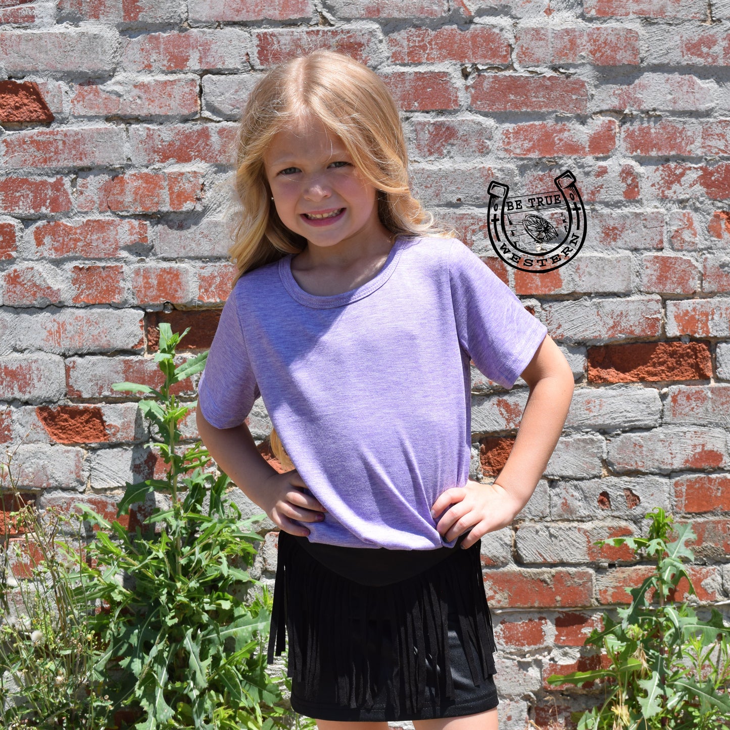 The Girls Simple Sterling Purple Top