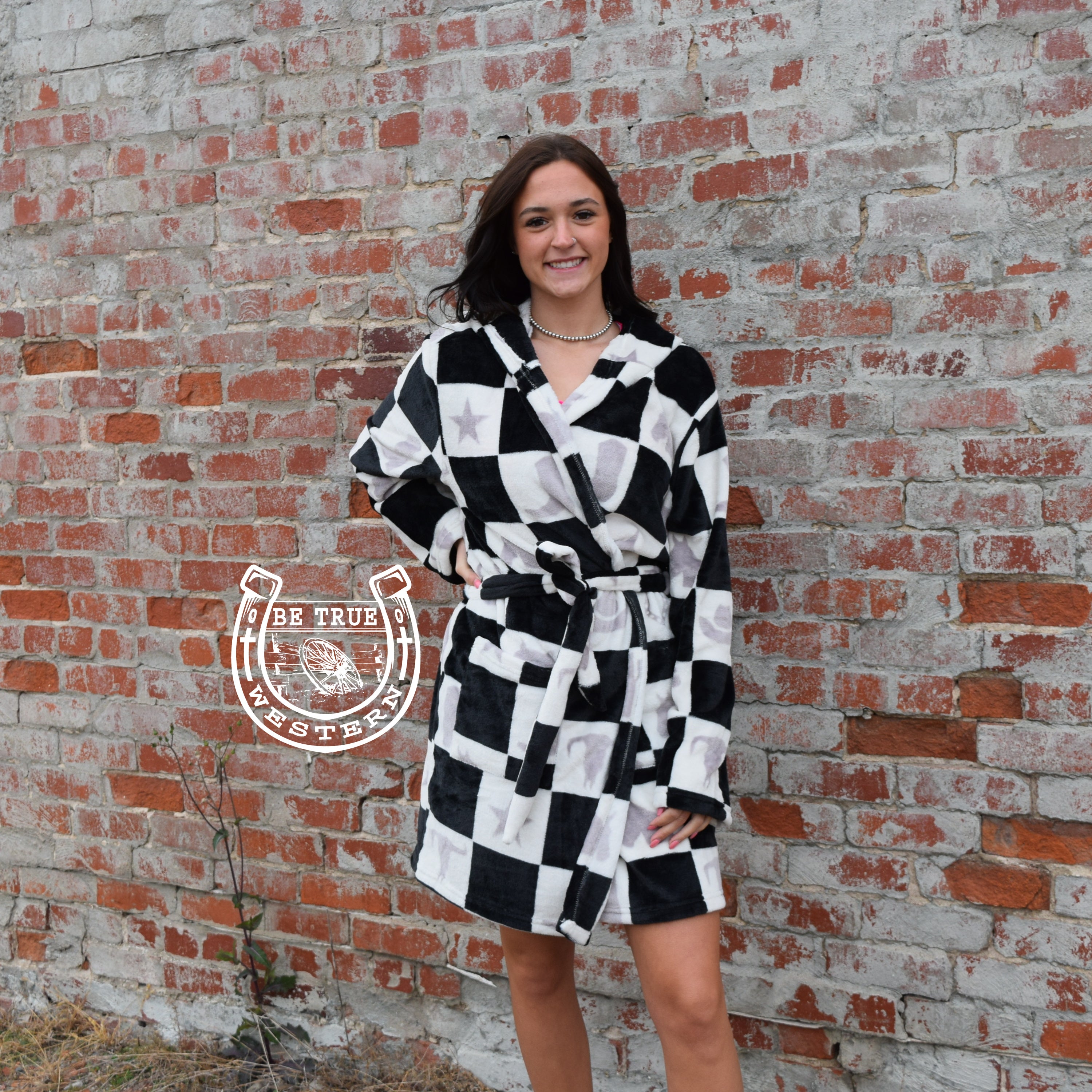 The Homebody Check Robe – Be True Western & Boutique