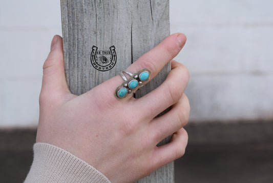 The Triple Threat Turquoise Stoned Ring