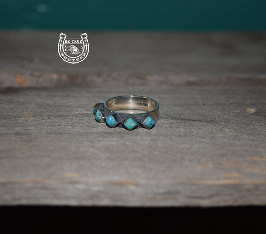 The 5 Square Stone Stacker Ring
