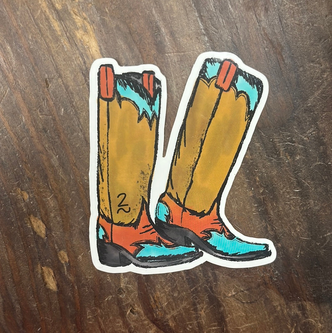 The Boot Scootin' Vinyl Sticker