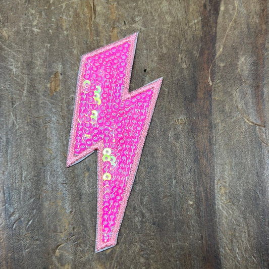 The Pink Sequin Lightning Bolt