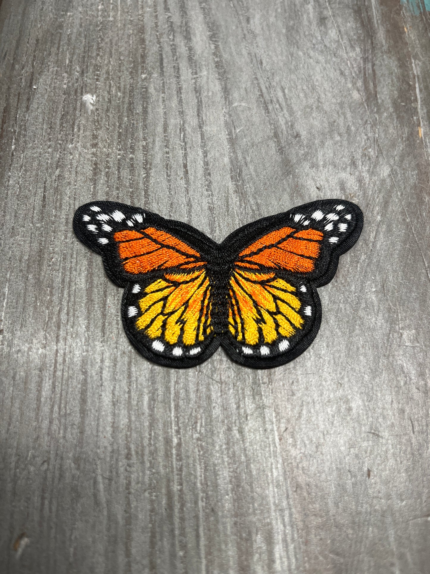 The Trucker Hat Patch Orange Butterfly Patch Iron On