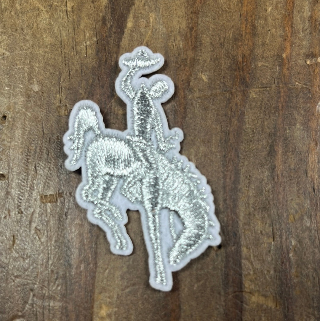 The Silver Metallic Rodeo Cowboy Patch