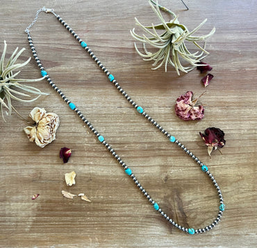 The Gohar Turquoise Navajo Pearl Necklace