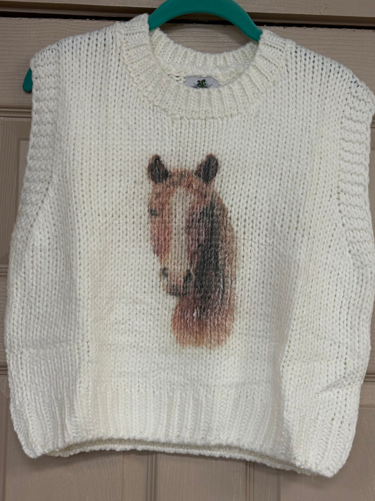 The Horse Knit Sweater Vest