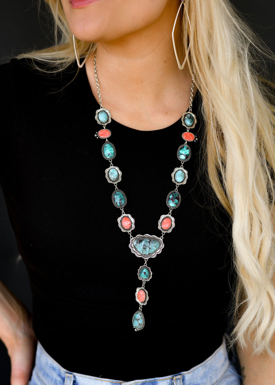 The Buckle Stamped Concho Necklace