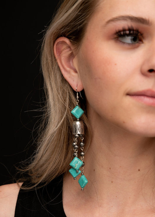 The Turquoise Navajo Tassel Earrings