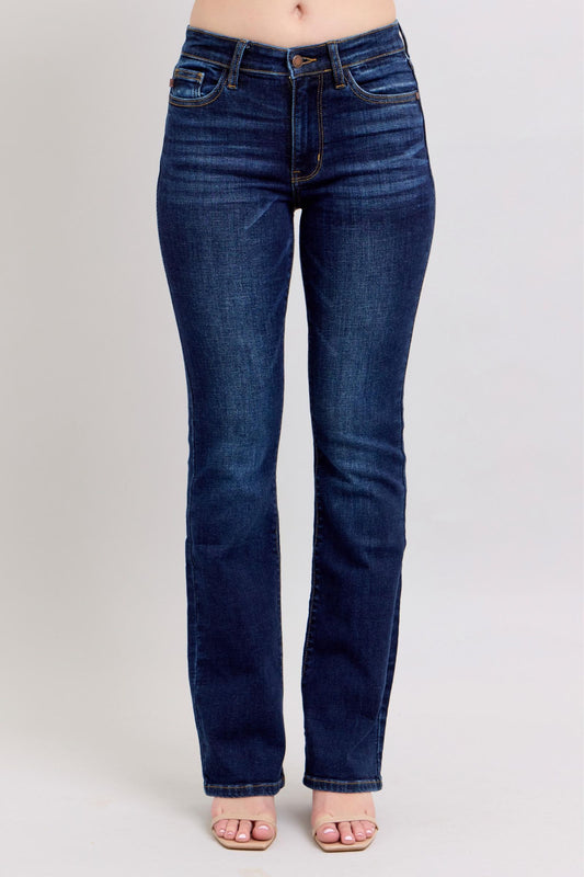 The Dark Wash Denim Boot Cut Jeans