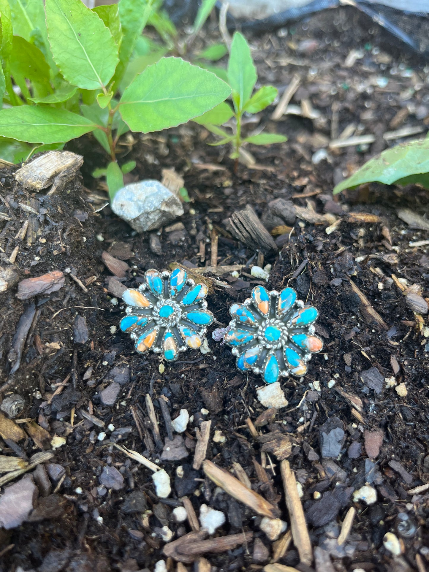 The Spice And Sterling Silver Cluster Earrings