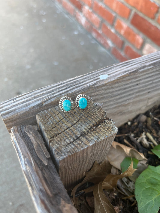The Sonoran Mountain Turquoise Round Earrings