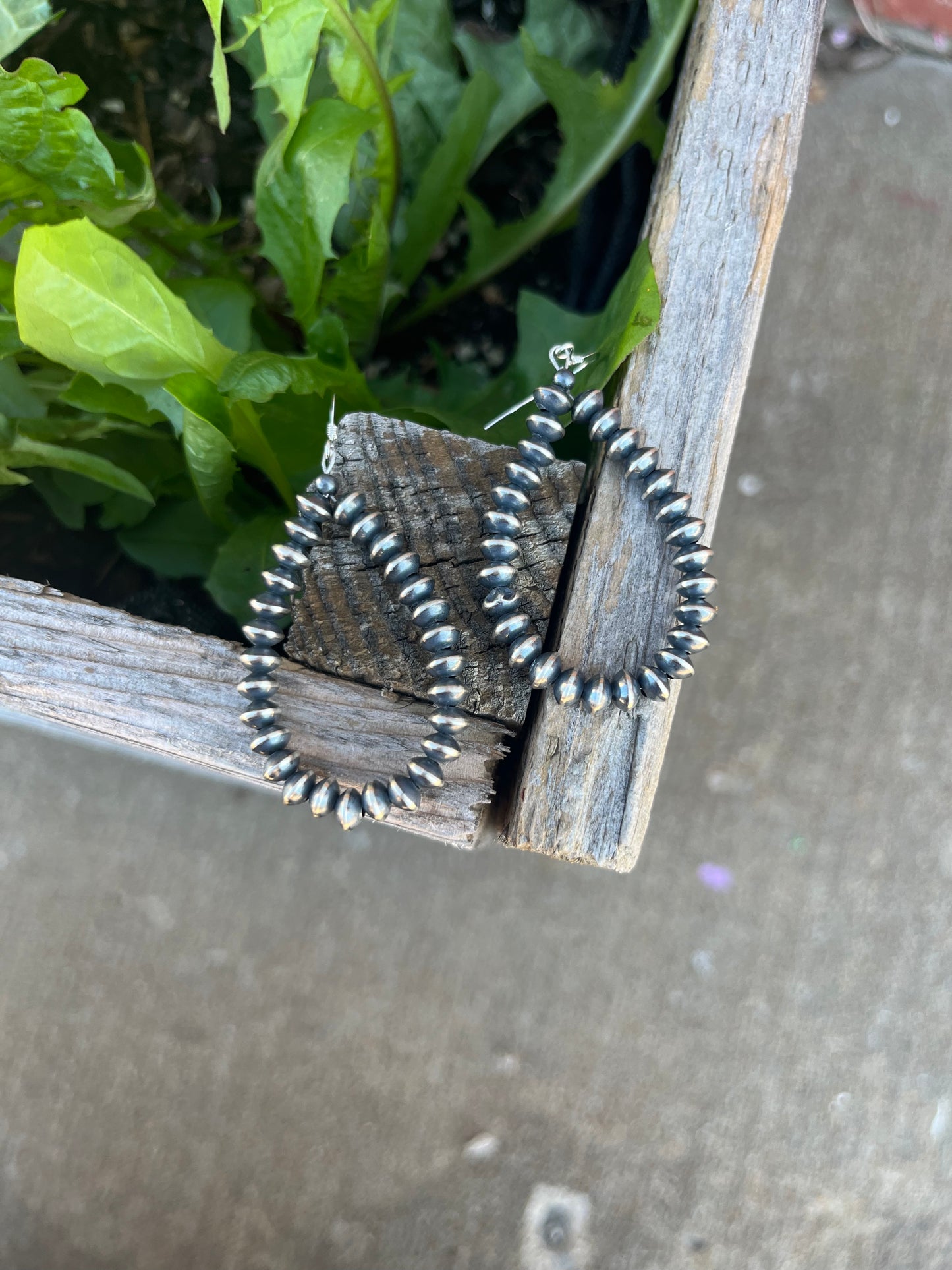 The Navajo Pearl Hoop Earrings