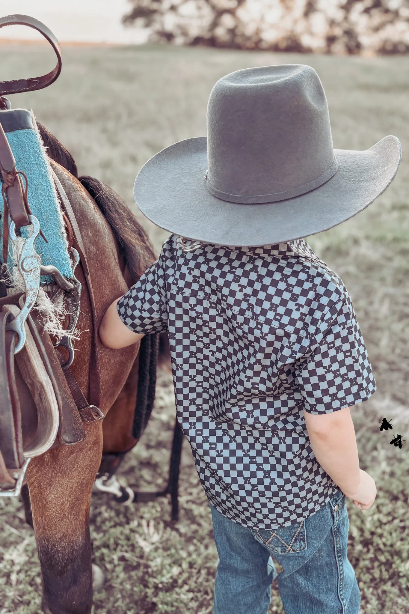 The Cowboy Talk Kids Button Up