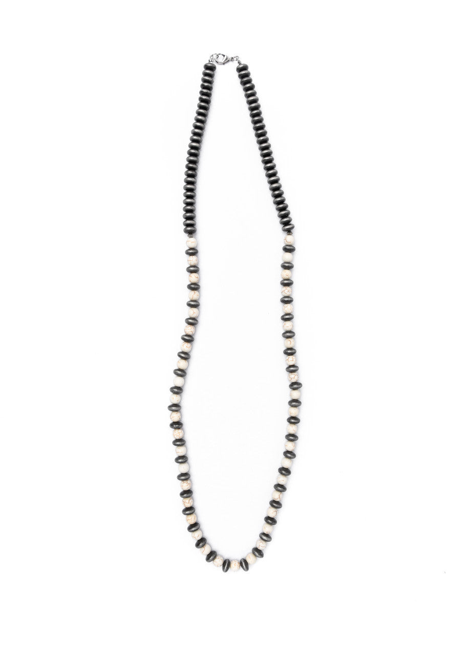 The Ivory Pearl Disc Beaded Necklace
