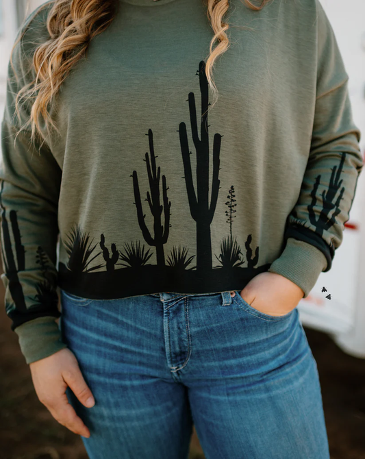 The Cacti Crop Sweater