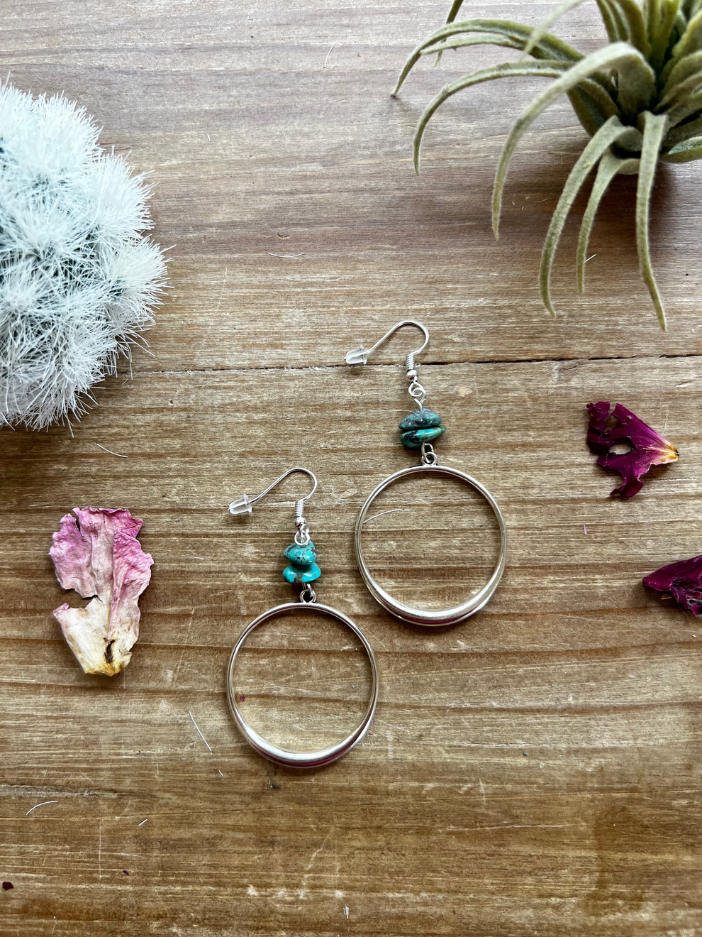 The Turquoise Chip Mini Hoop Earrings