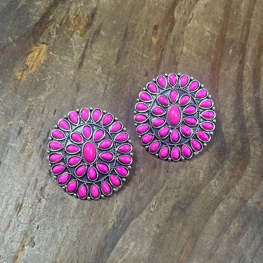 The Pink Cluster Stud Earrings