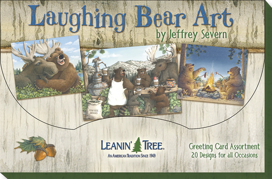 Laughing Bear Acts Greeting Card Assortment 20 Designs for All Occasions