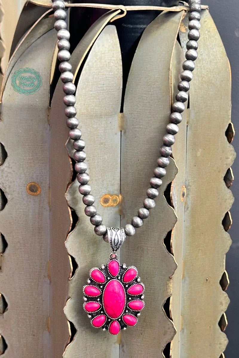The Love You More Necklace Pink Squash Necklace