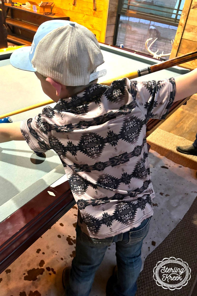 The Kids Maui Island Aztec Polo Top