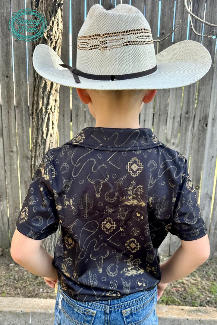 The Kids Western Gambler Polo Top