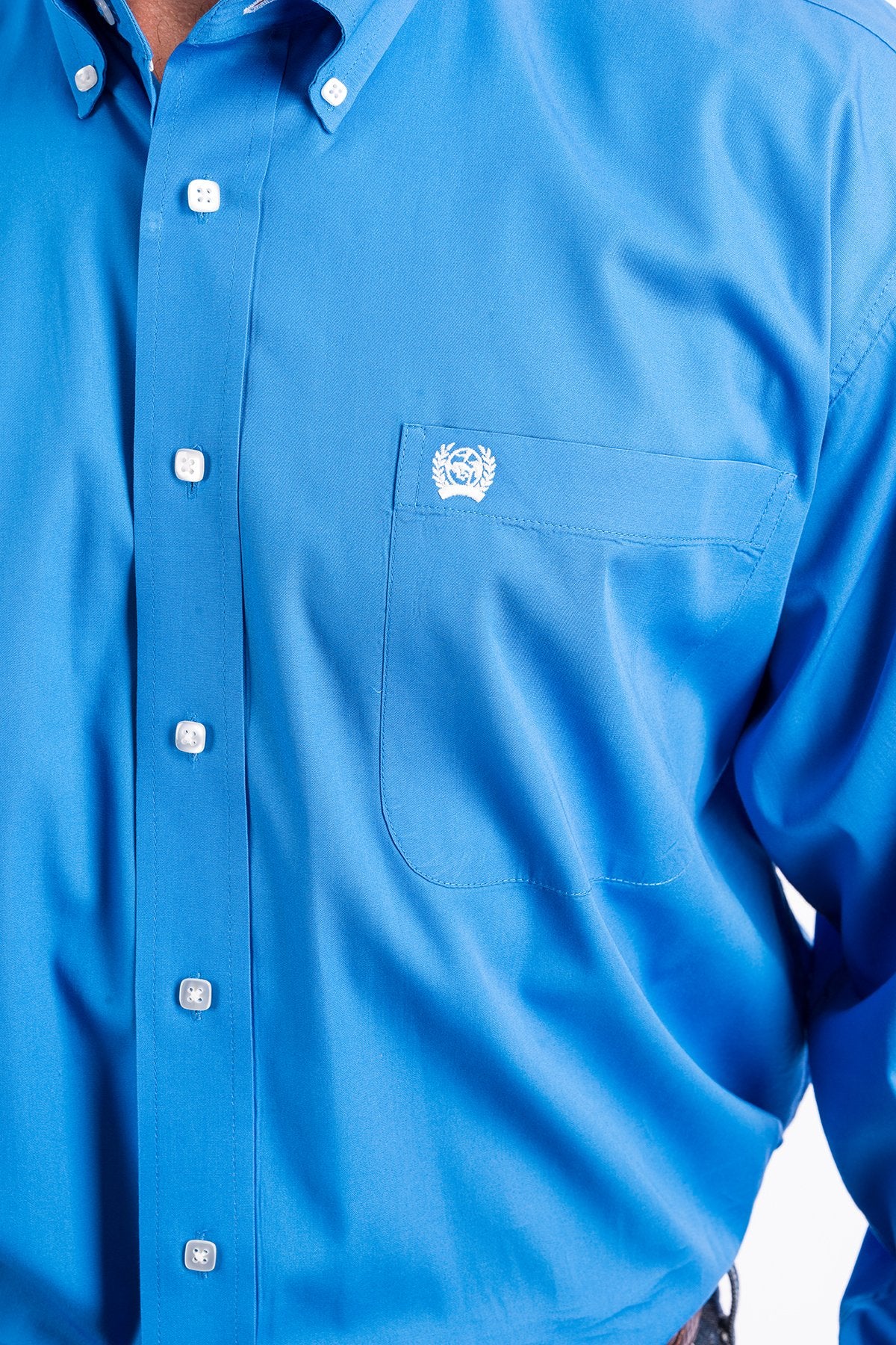 Men's Cinch Blue Longsleeve Button Down