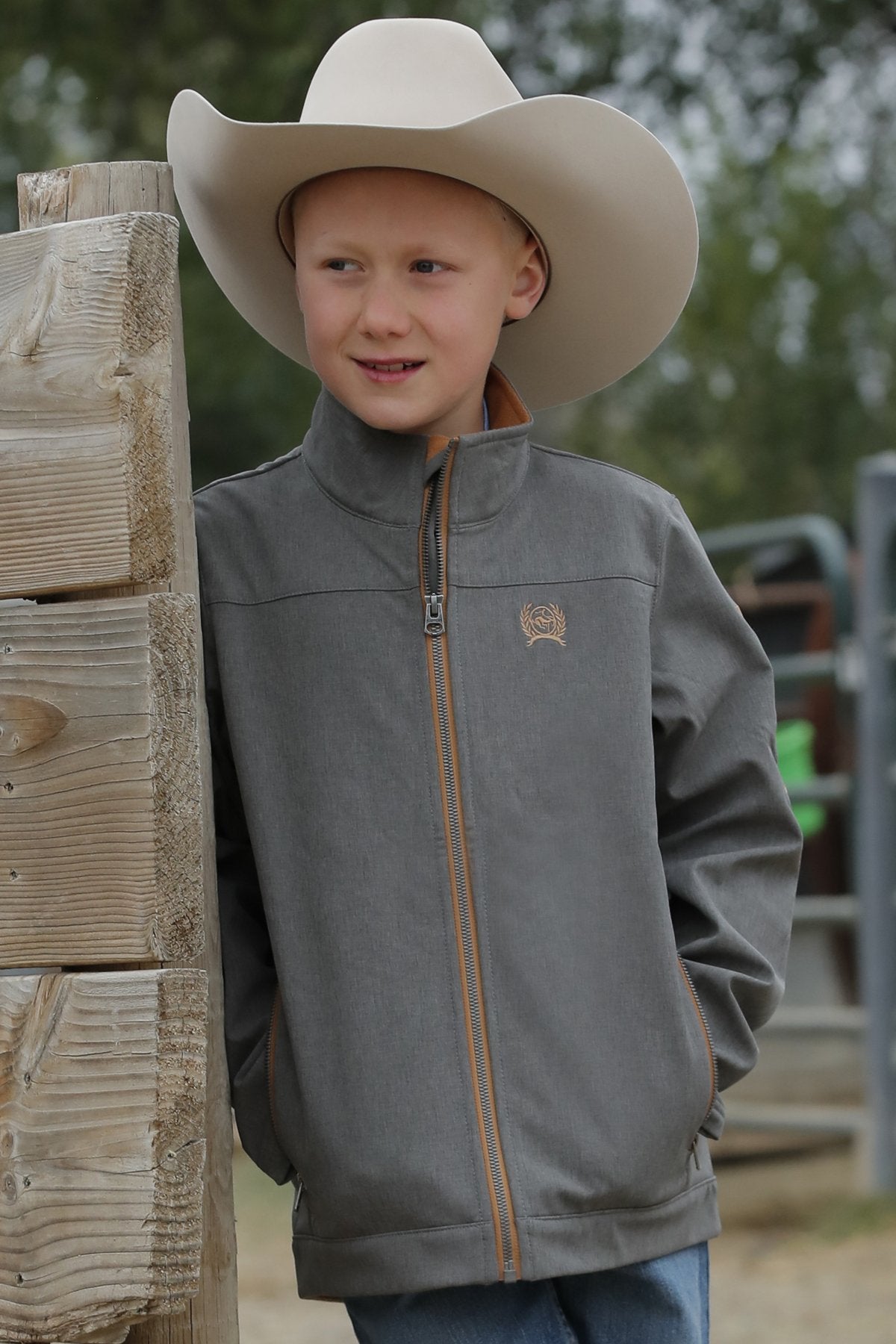 The Cinch Boy's Charcoal/Copper Bonded Jacket