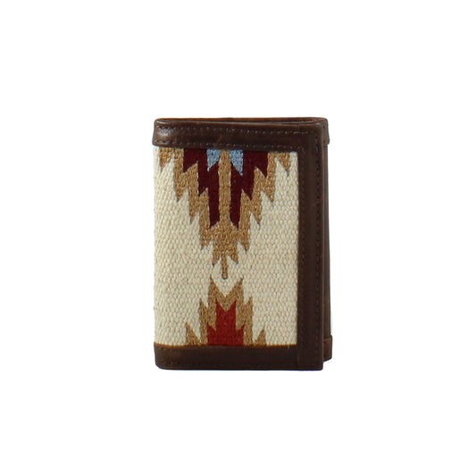 The Tri-Fold Aztec Brown Rug Wallet