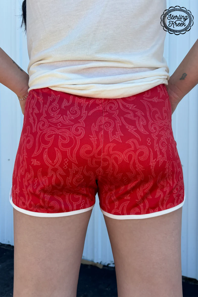 The Raised Round Here Red Shorts