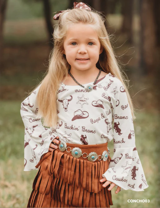 The Kids Turquoise Concho Belt (Multiple Styles)