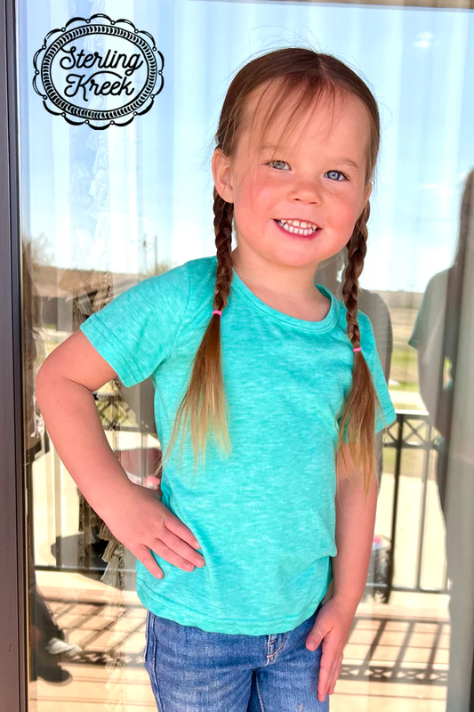The Girls Simple Sterling Turquoise Top