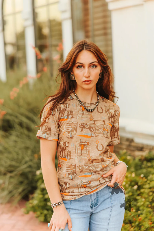The Sunset Retro Ranch Tee