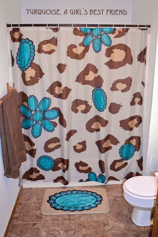 The Wild in Turquoise Shower Curtain & Rug