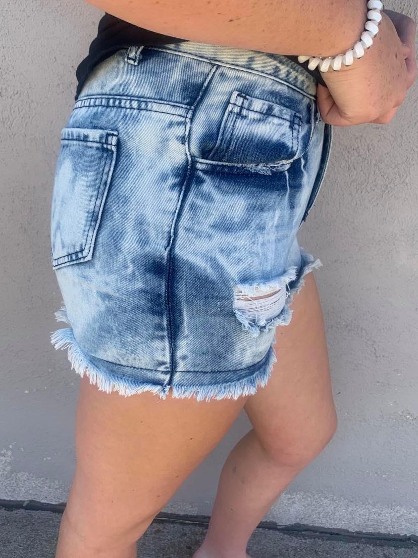 Crazy Train Shore Line Denim Jean Shorts