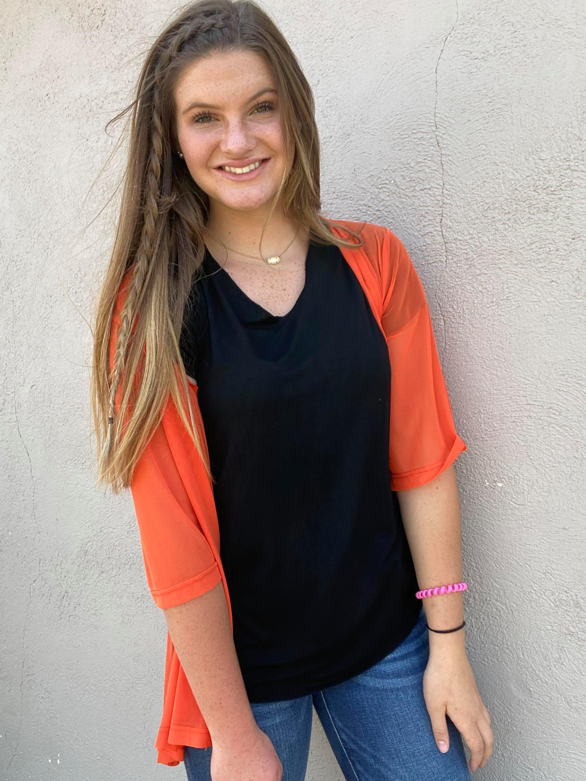 Orange Kickoff Kimono by Crazy Train