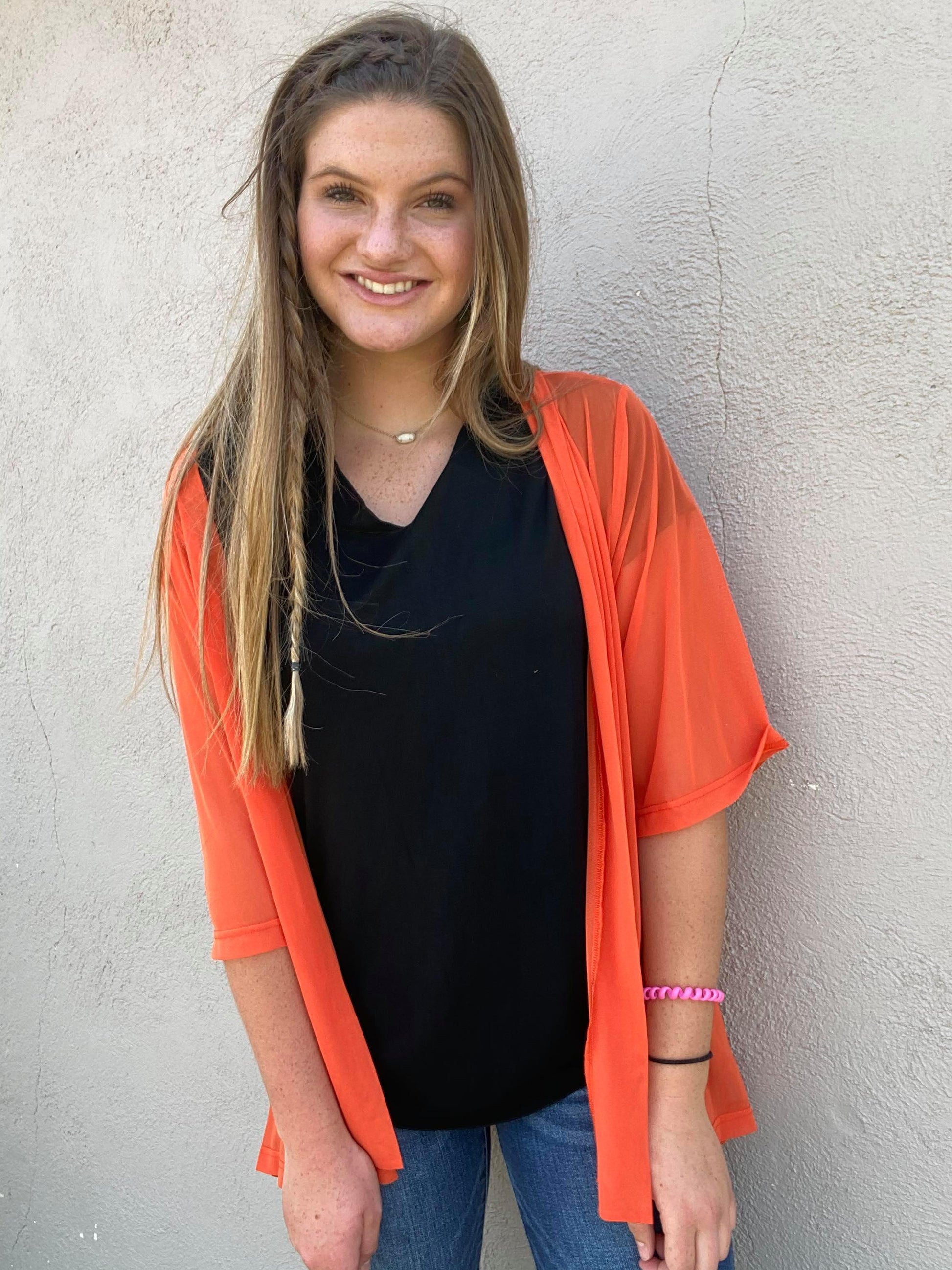 Orange Kickoff Kimono by Crazy Train