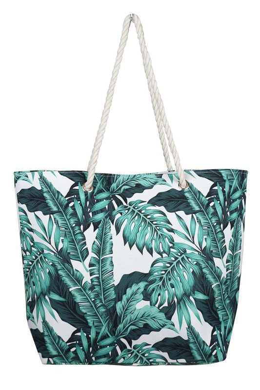 Tropical Leaves Beach Pool Bag
