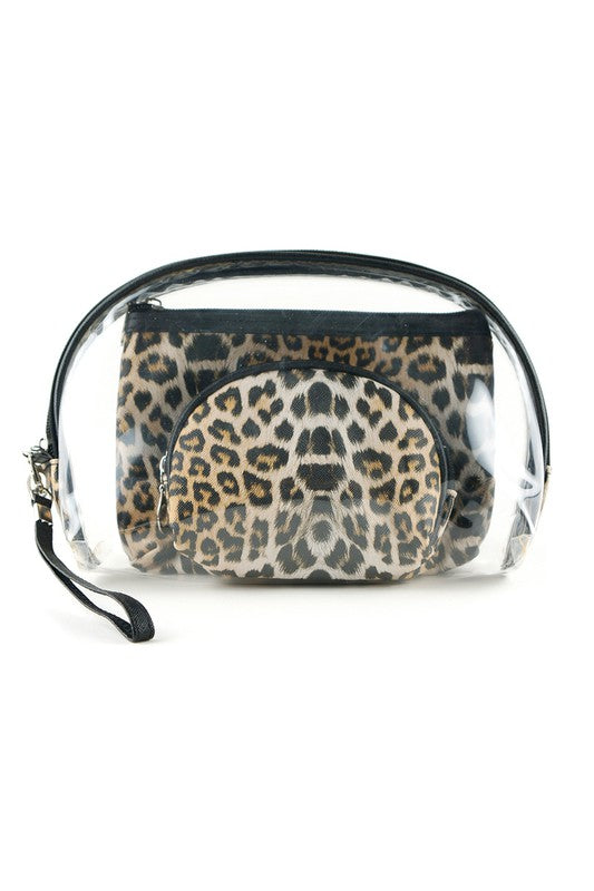 Leopard Cosmetic Bag Set