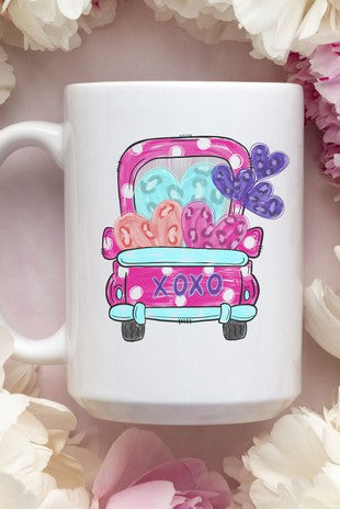 XOXO Pink Truck Coffee Cup
