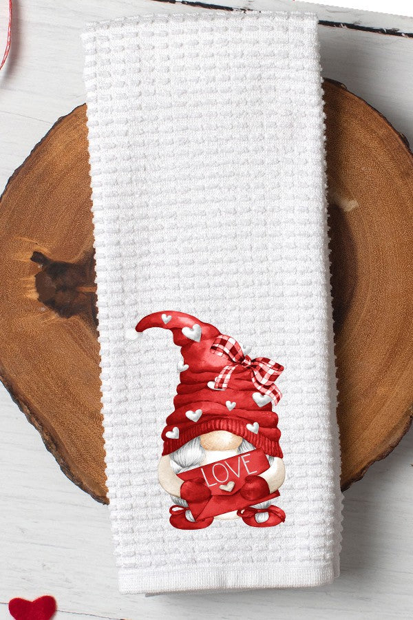 Gnome LOVE Envelope Tea Towel